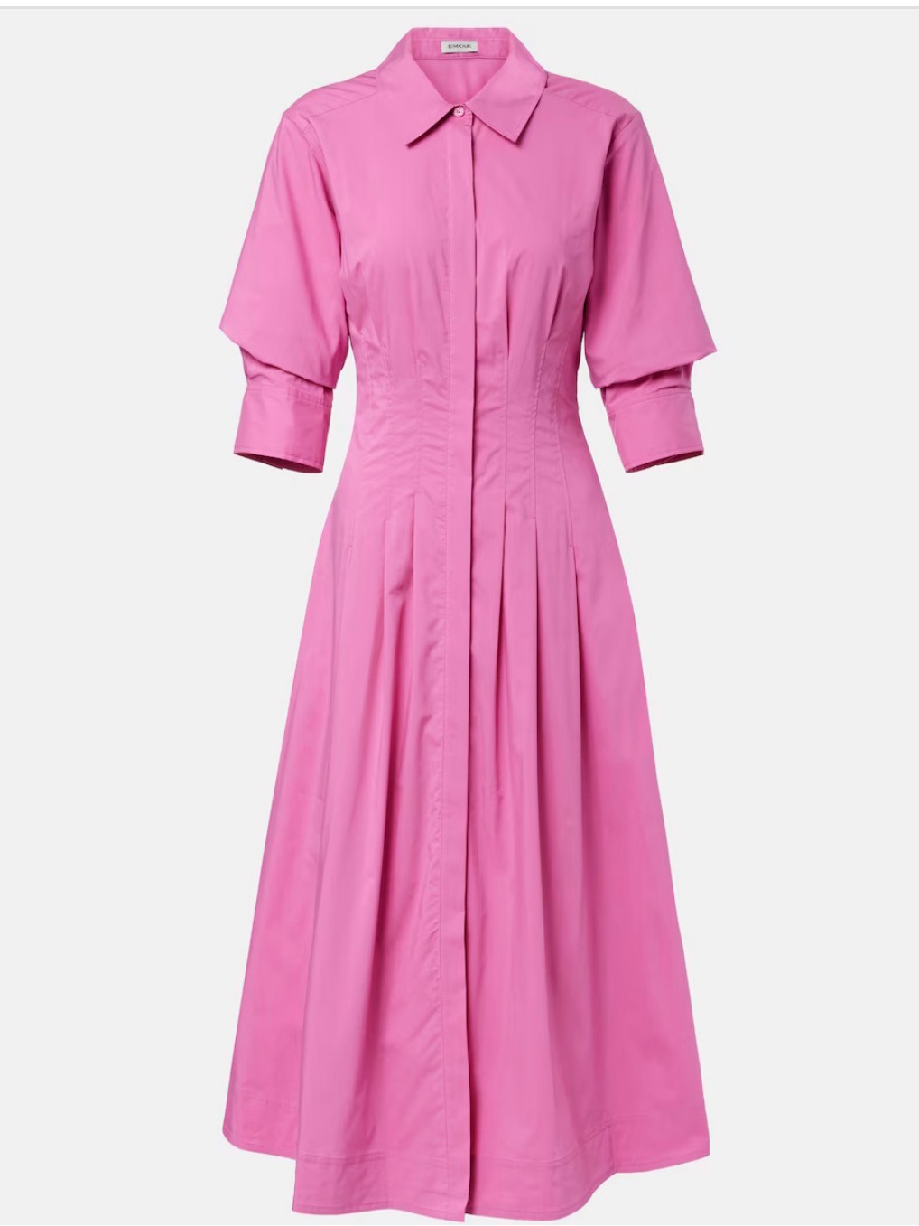 Jonathan Simkhai Bubblegum Pink Shirt Midi Dress